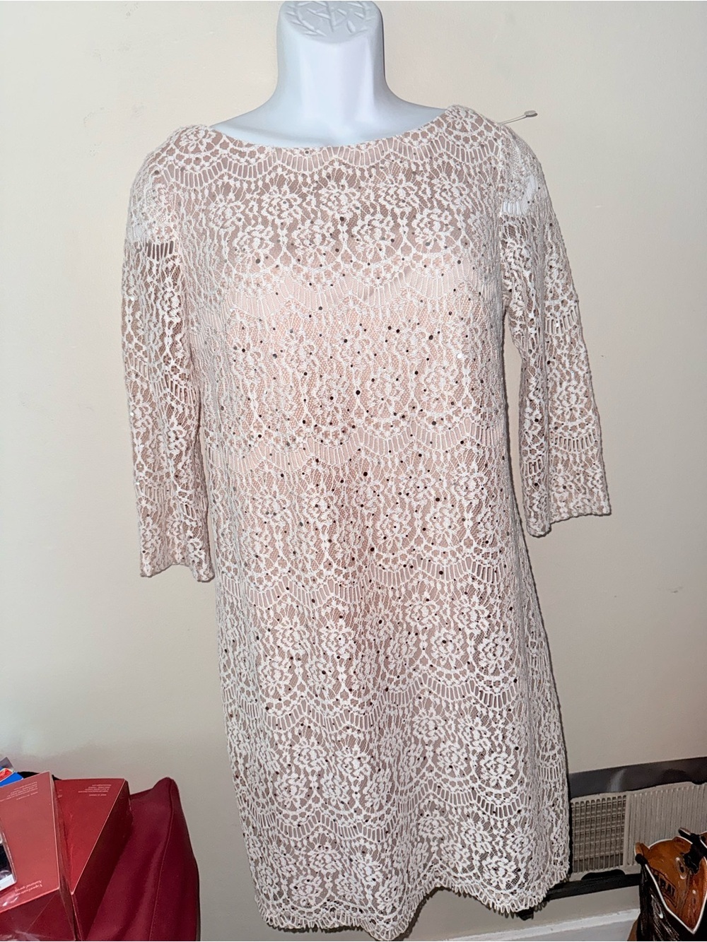 Jessica Howard Cream Lace Midi Dress - Picture 4 of 5